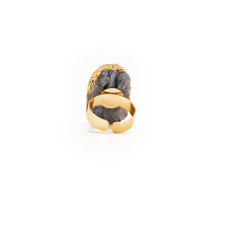 Bague en pierre précieuse druze naturelle brute pour femme et homme – Cadeau idéal