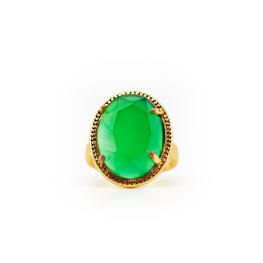 Bague en pierres précieuses naturelles pour femmes et hommes - Cadeau bijou en pierres précieuses