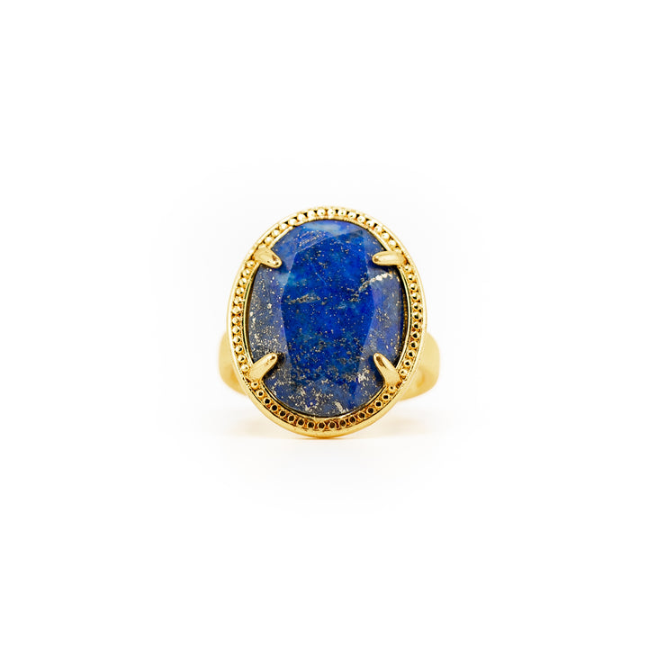 Bague en pierres précieuses naturelles pour femmes et hommes - Cadeau bijou en pierres précieuses