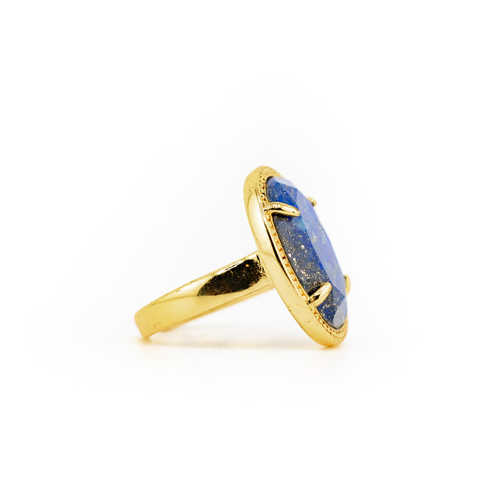 Bague en pierres précieuses naturelles pour femmes et hommes - Cadeau bijou en pierres précieuses