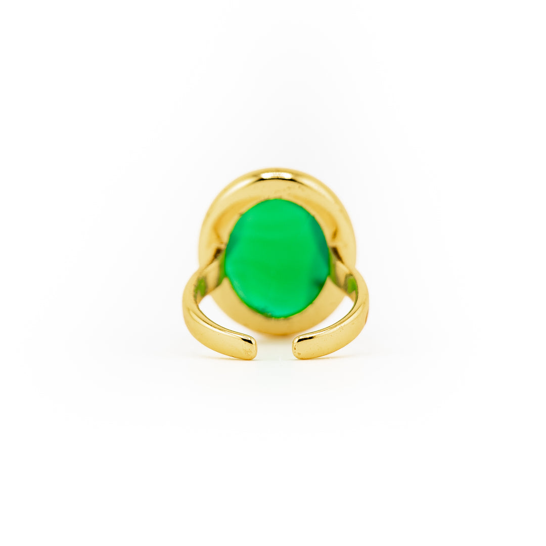 Bague en pierres précieuses naturelles pour femmes et hommes - Cadeau bijou en pierres précieuses