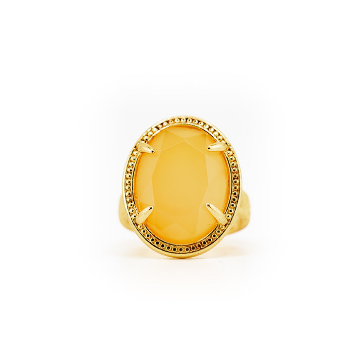 Bague en pierres précieuses naturelles pour femmes et hommes - Cadeau bijou en pierres précieuses
