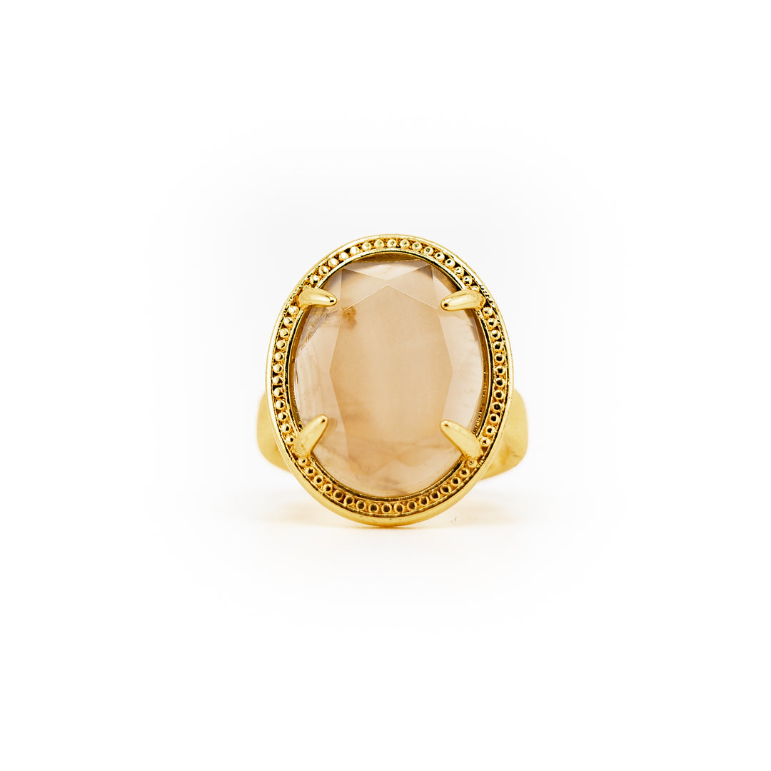 Bague en pierres précieuses naturelles pour femmes et hommes - Cadeau bijou en pierres précieuses
