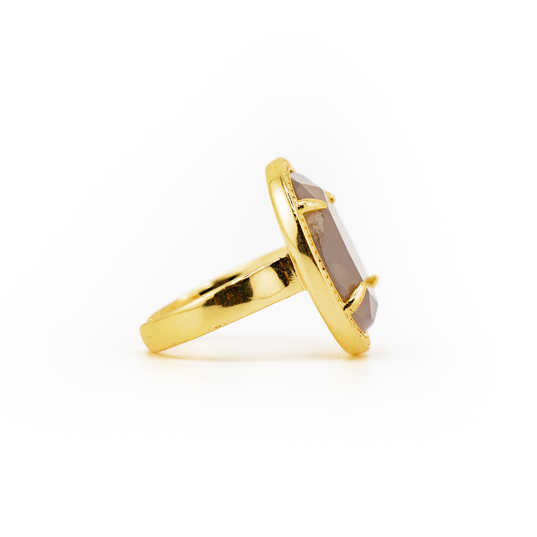 Bague en pierres précieuses naturelles pour femmes et hommes - Cadeau bijou en pierres précieuses