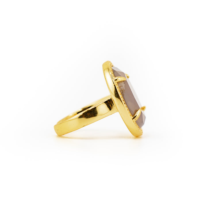Bague en pierres précieuses naturelles pour femmes et hommes - Cadeau bijou en pierres précieuses