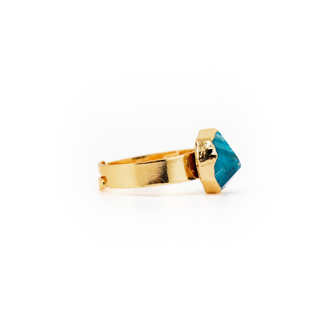 Bague en pierres précieuses naturelles pour femmes et hommes - Cadeau bijou en pierres précieuses