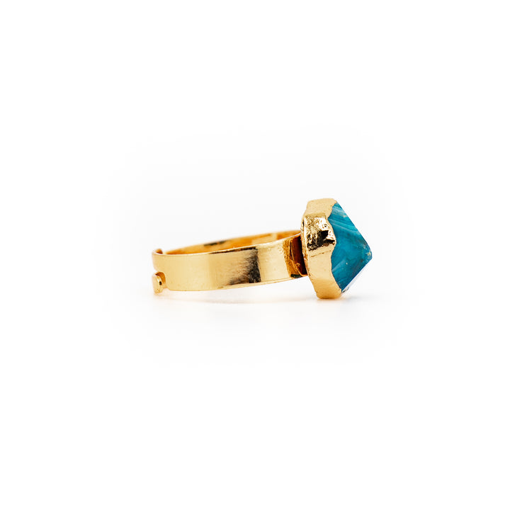 Bague en pierres précieuses naturelles pour femmes et hommes - Cadeau bijou en pierres précieuses