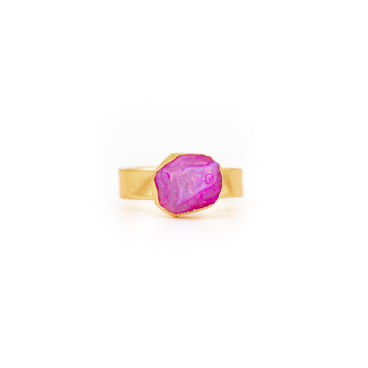 Bague en pierres précieuses naturelles pour femmes et hommes - Cadeau bijou en pierres précieuses