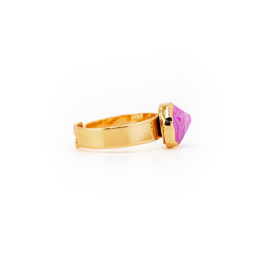 Bague en pierres précieuses naturelles pour femmes et hommes - Cadeau bijou en pierres précieuses