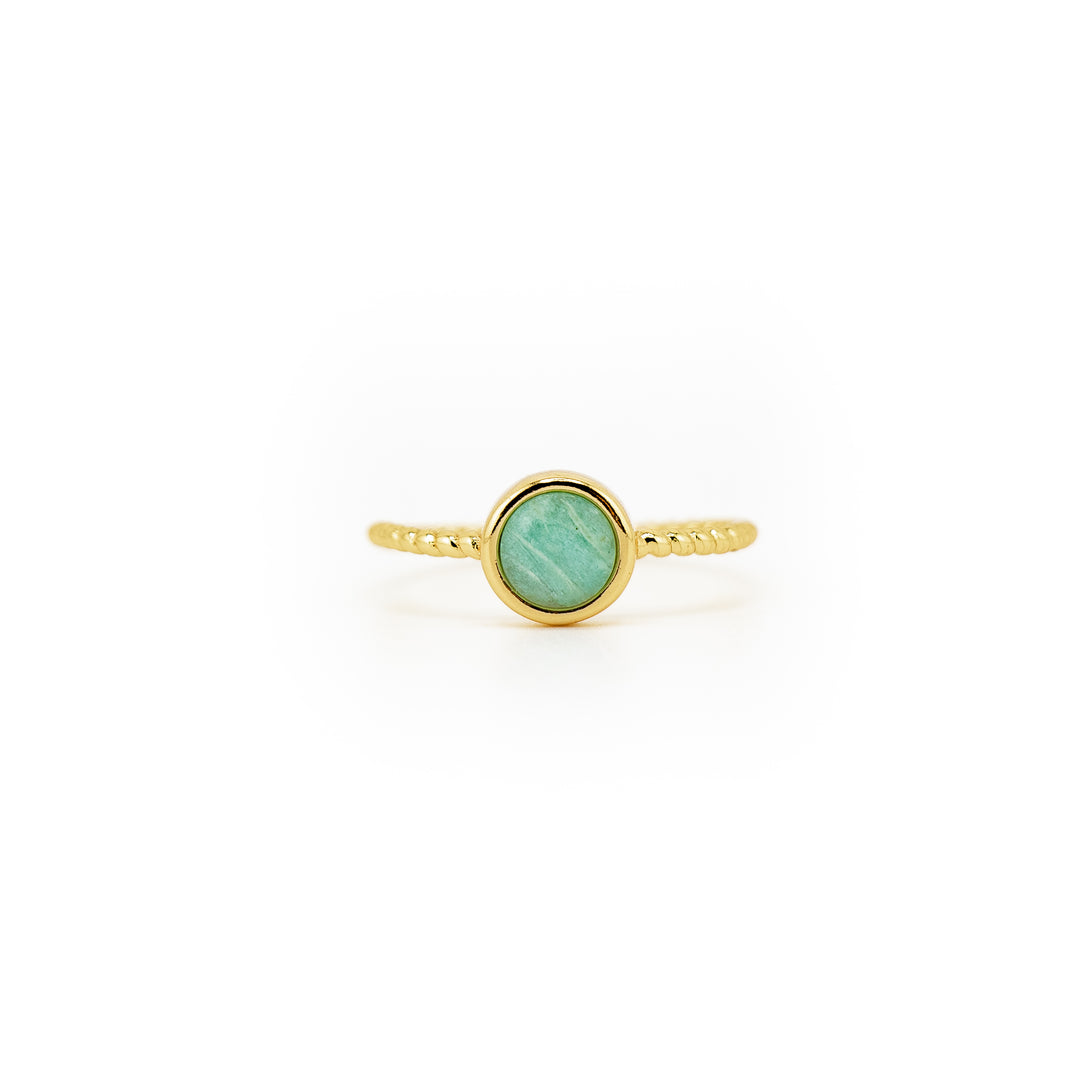 Bague en pierres précieuses naturelles pour femmes et hommes - Cadeau bijou en pierres précieuses