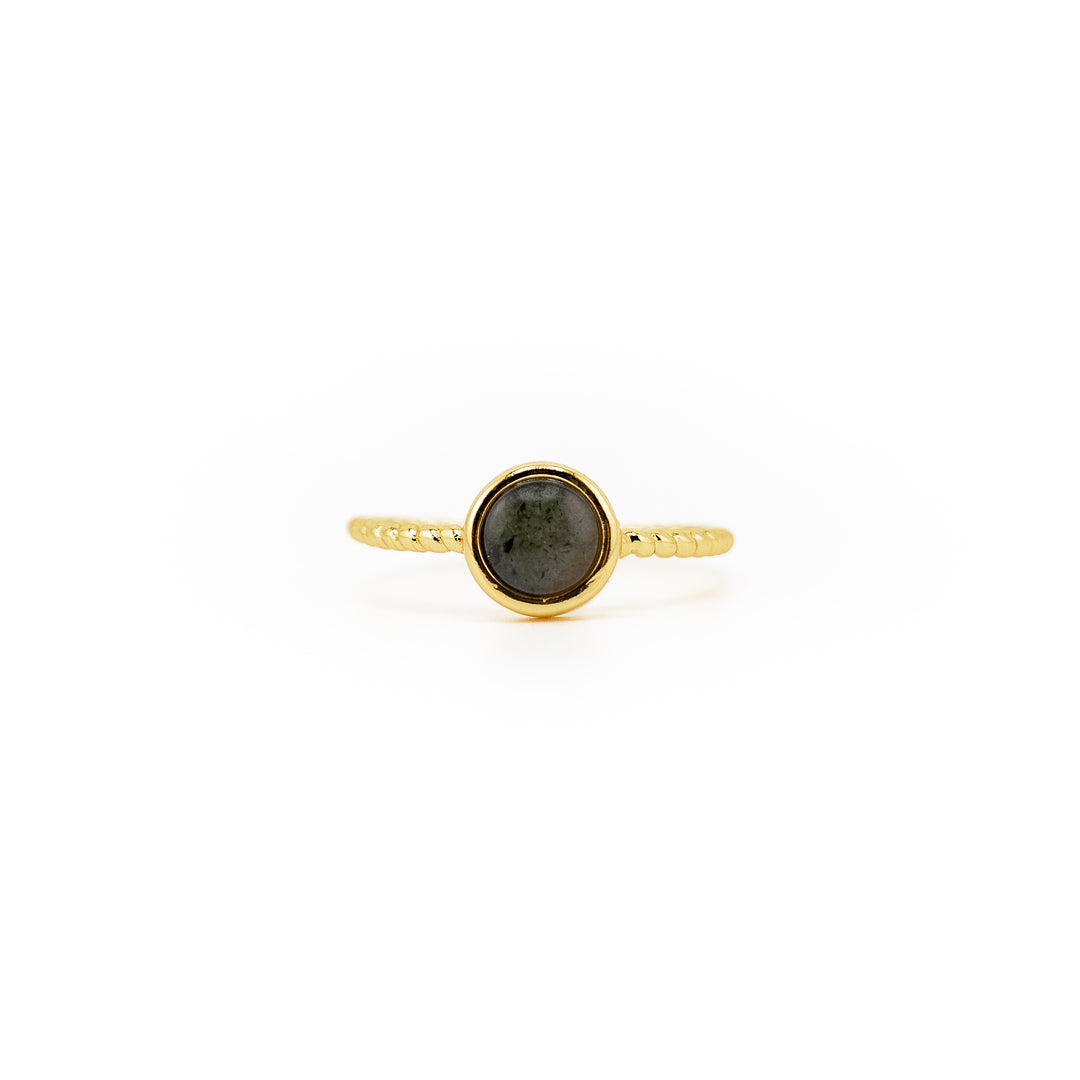 Bague en pierres précieuses naturelles pour femmes et hommes - Cadeau bijou en pierres précieuses