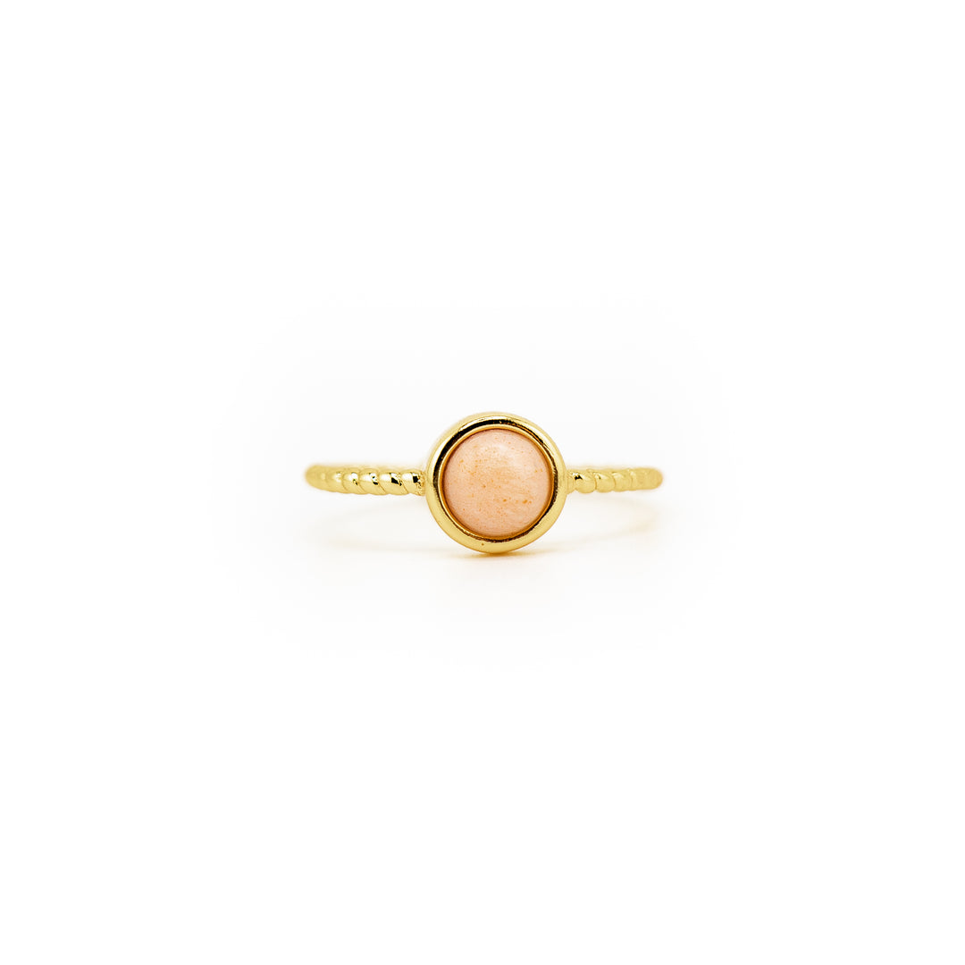 Bague en pierres précieuses naturelles pour femmes et hommes - Cadeau bijou en pierres précieuses