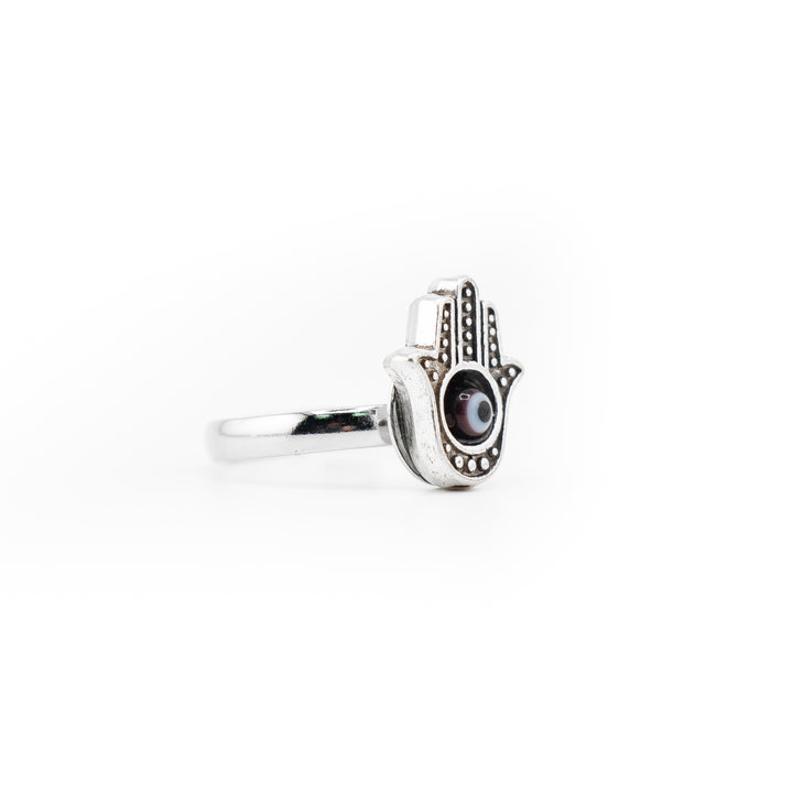Bague main de Fatima avec mauvais œil pour femme et homme – Bague en pierres précieuses