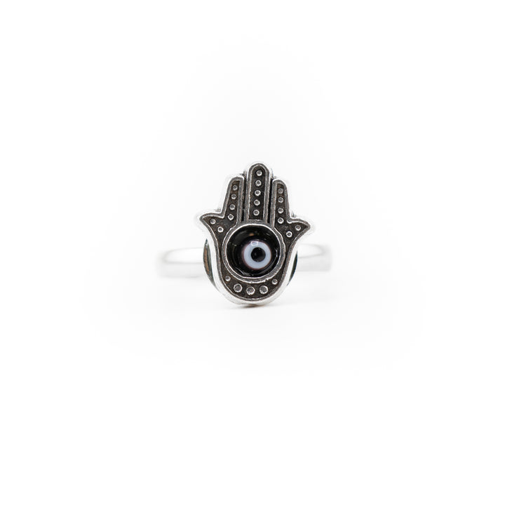 Bague main de Fatima avec mauvais œil pour femme et homme – Bague en pierres précieuses