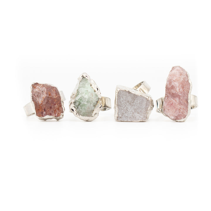 Anillo de piedras preciosas naturales para mujer y hombre - Regalo de joyería con piedras preciosas