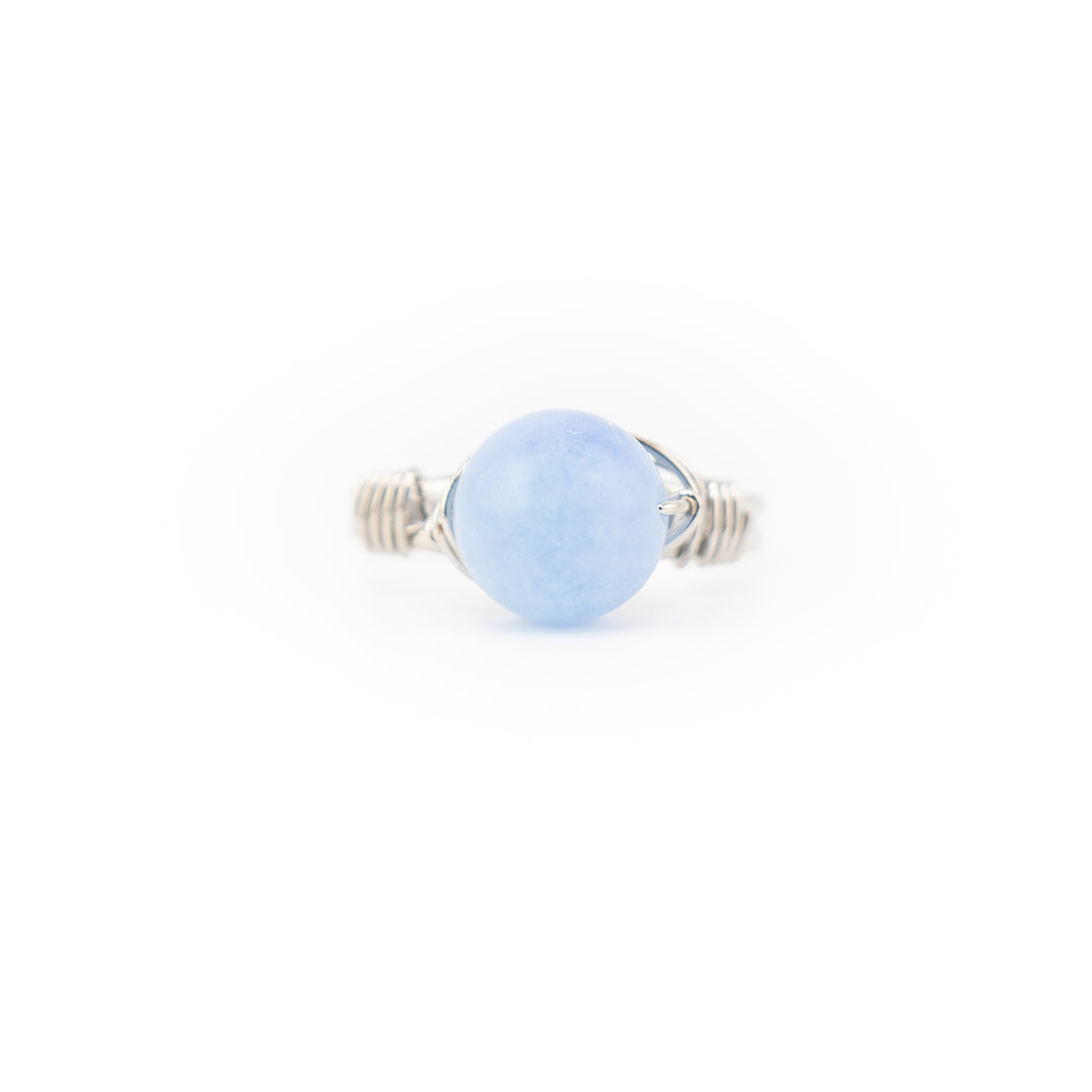 Natural Wire Wrapped Gemstone Ring for Women & Men - Gemstone Ring Jewelry Gift