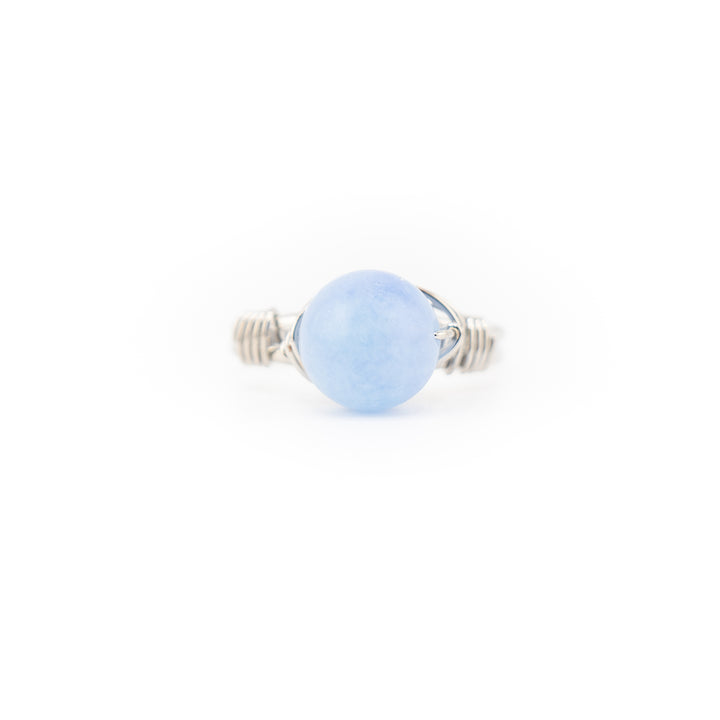 Natural Wire Wrapped Gemstone Ring for Women & Men - Gemstone Ring Jewelry Gift