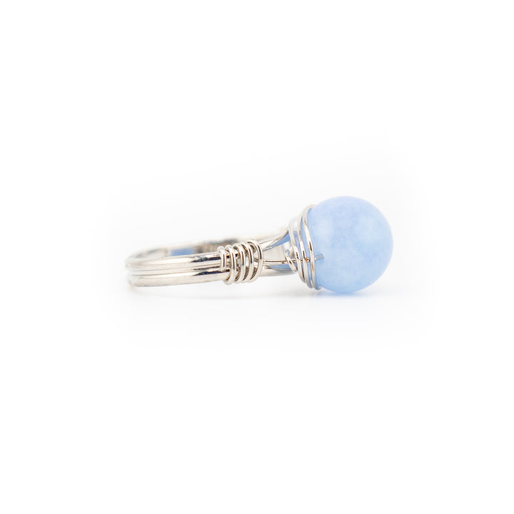 Natural Wire Wrapped Gemstone Ring for Women & Men - Gemstone Ring Jewelry Gift