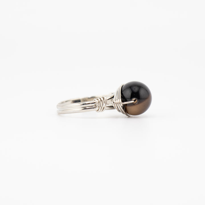 Natural Wire Wrapped Gemstone Ring for Women & Men - Gemstone Ring Jewelry Gift