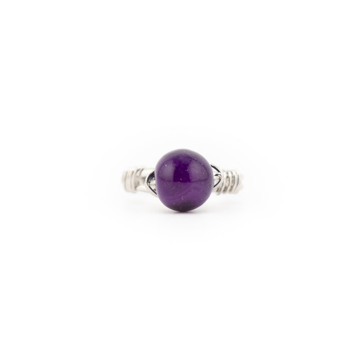 Natural Wire Wrapped Gemstone Ring for Women & Men - Gemstone Ring Jewelry Gift