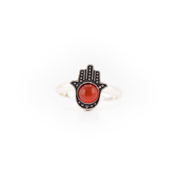 Hamsa Hand Ring for Women & Men - Gemstone Ring Jewelry Gift