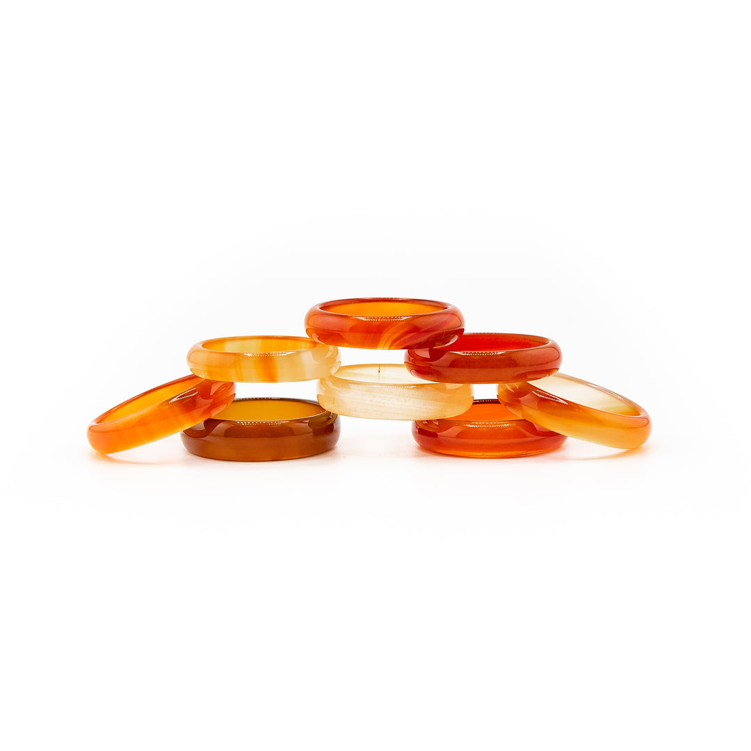 Anillo de ágata natural para mujer y hombre: regalo de joyería con piedras preciosas