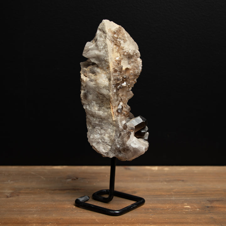 Distinctive Smoky Quartz Crystal Cluster on Stand – 10" Natural Formation for Grounding, Protection & Energy Flow (1.78 kg)