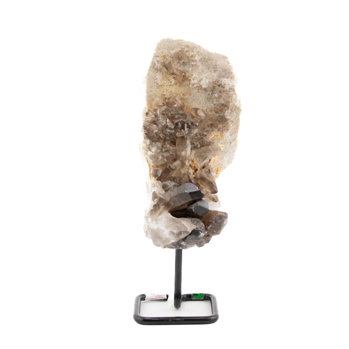 Distinctive Smoky Quartz Crystal Cluster on Stand – 10" Natural Formation for Grounding, Protection & Energy Flow (1.78 kg)