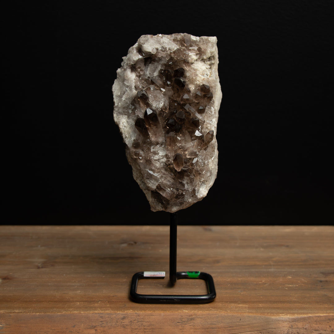 Smoky Quartz Crystal Cluster on Stand – 9.5" Naturally Formed Masterpiece for Grounding & Energy Protection (1.77 kg)