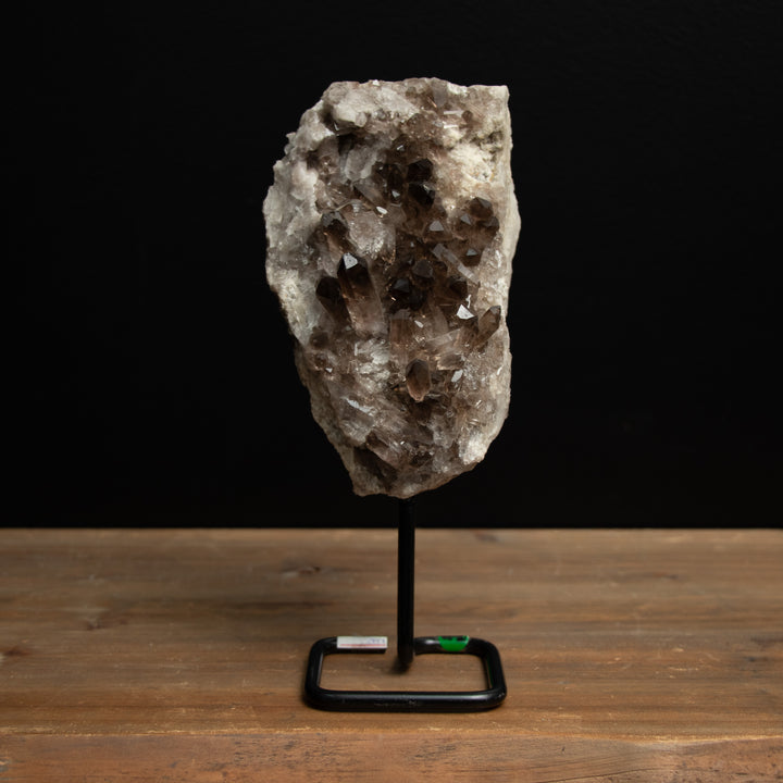 Smoky Quartz Crystal Cluster on Stand – 9.5" Naturally Formed Masterpiece for Grounding & Energy Protection (1.77 kg)