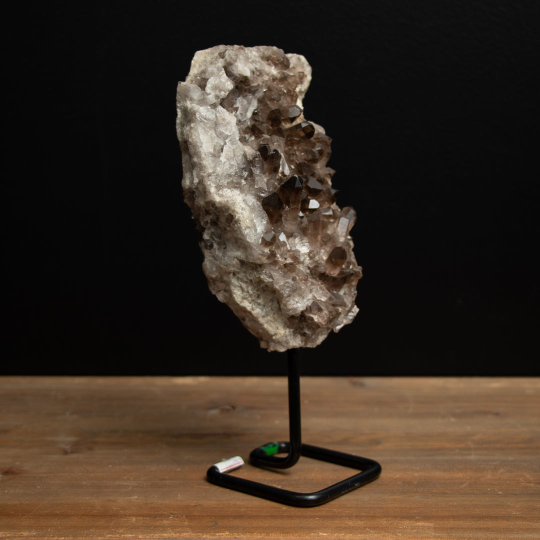 Smoky Quartz Crystal Cluster on Stand – 9.5" Naturally Formed Masterpiece for Grounding & Energy Protection (1.77 kg)