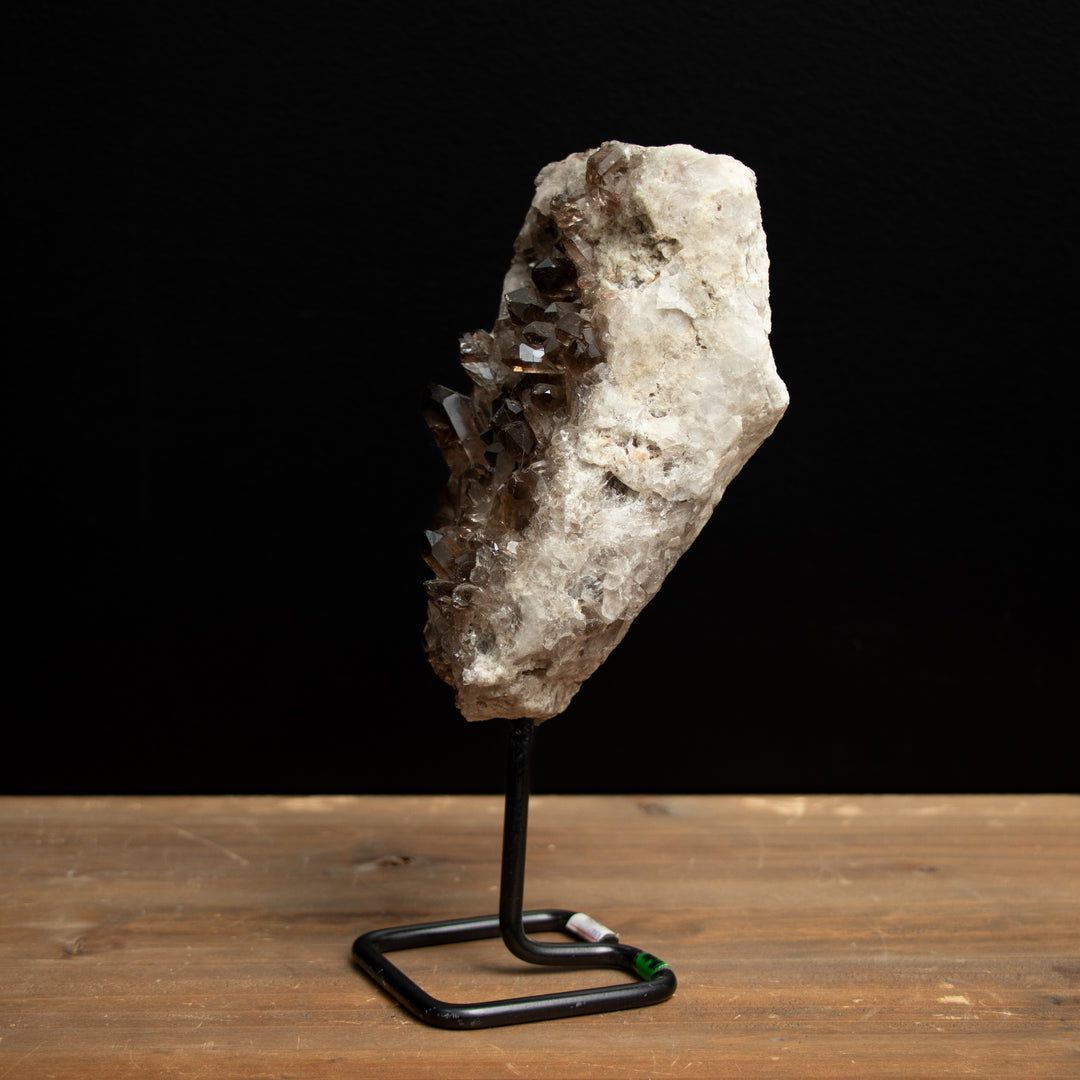 Smoky Quartz Crystal Cluster on Stand – 9.5" Naturally Formed Masterpiece for Grounding & Energy Protection (1.77 kg)