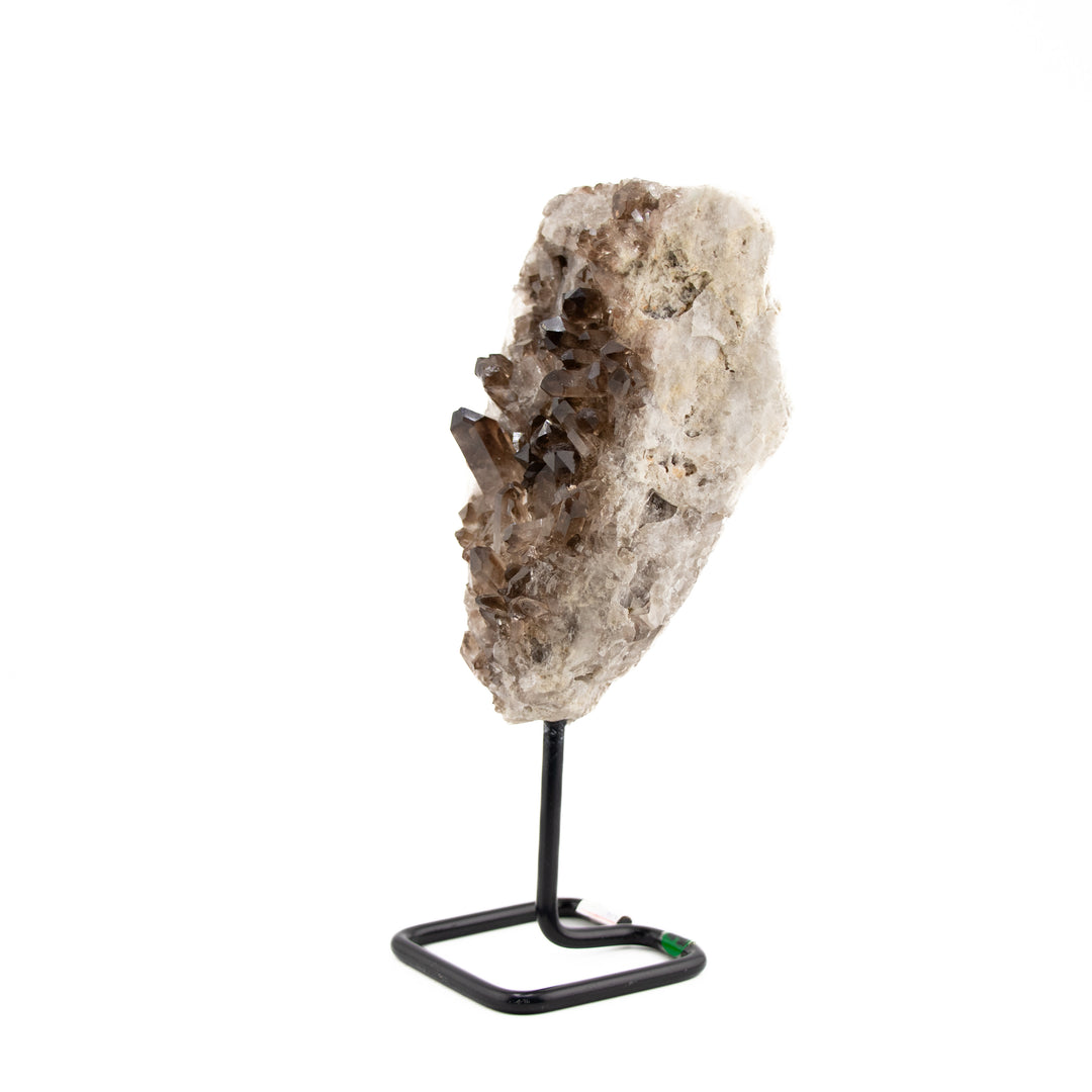 Smoky Quartz Crystal Cluster on Stand – 9.5" Naturally Formed Masterpiece for Grounding & Energy Protection (1.77 kg)