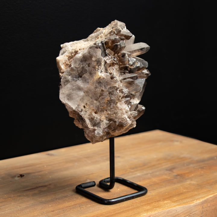 Rare Collector’s Smoky Quartz Cluster on Stand – 9" Statement Crystal for Energy Clearing & Grounding (2.46 kg)