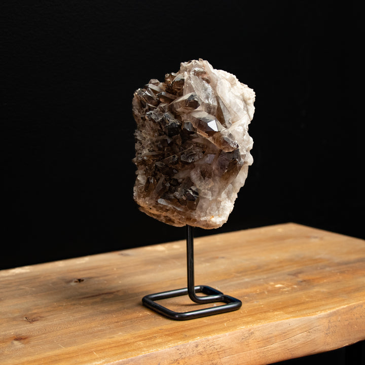 Rare Collector’s Smoky Quartz Cluster on Stand – 9" Statement Crystal for Energy Clearing & Grounding (2.46 kg)