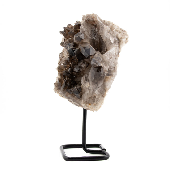 Rare Collector’s Smoky Quartz Cluster on Stand – 9" Statement Crystal for Energy Clearing & Grounding (2.46 kg)