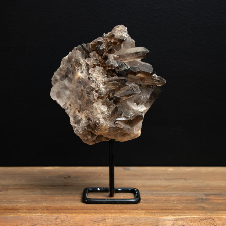 Rare Collector’s Smoky Quartz Cluster on Stand – 9" Statement Crystal for Energy Clearing & Grounding (2.46 kg)