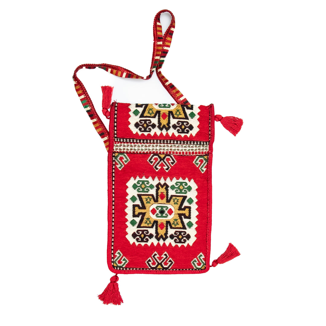 Authentic Turkish Kilim Messenger Bag – Red Nomad