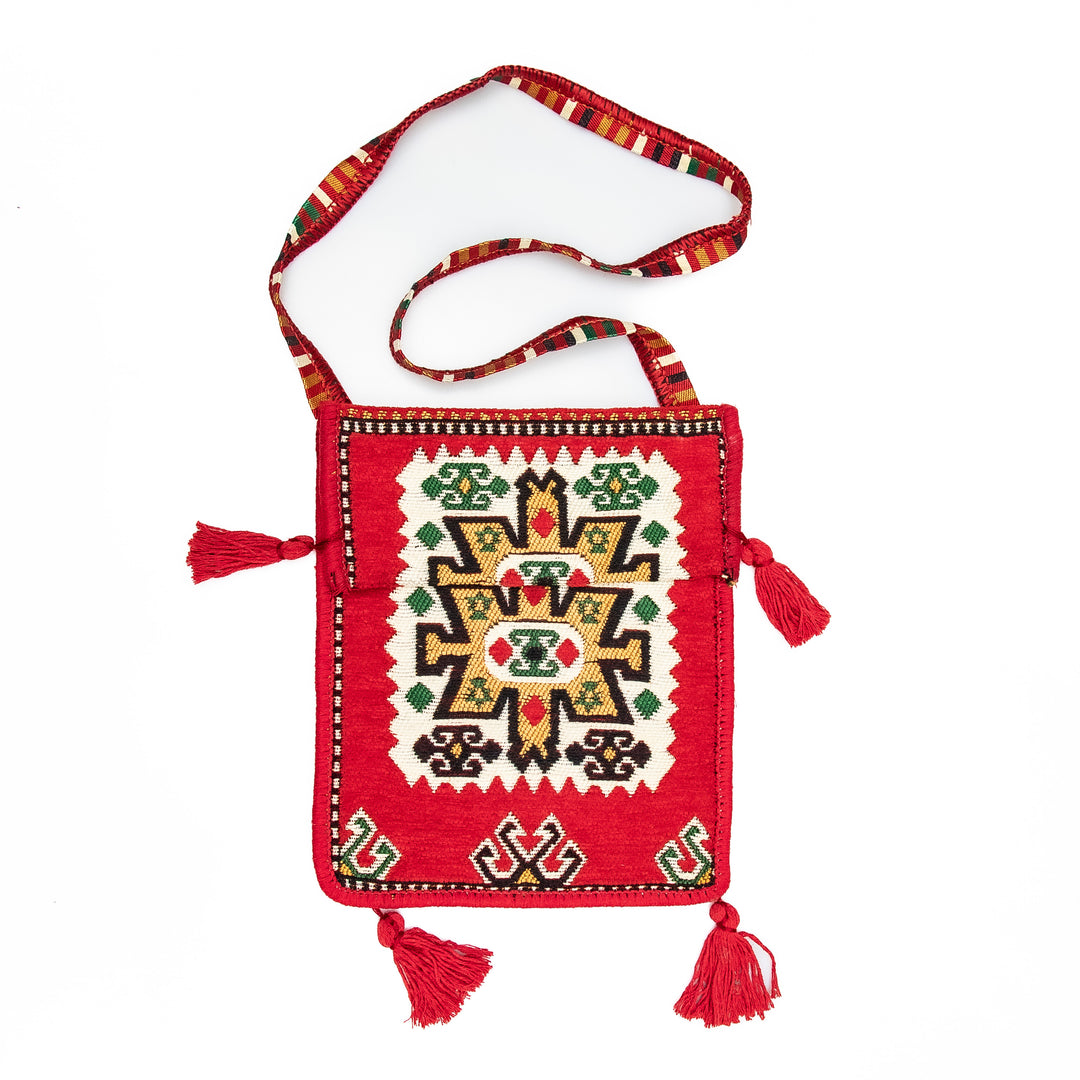 Authentic Turkish Kilim Messenger Bag – Red Nomad