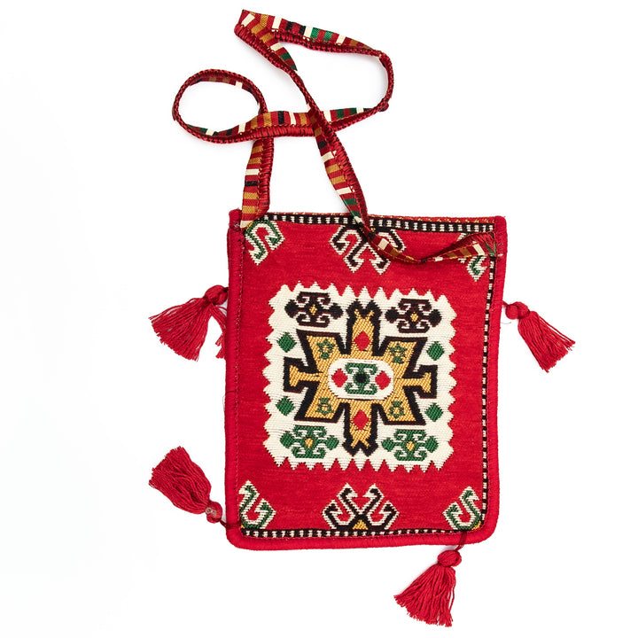 Authentic Turkish Kilim Messenger Bag – Red Nomad