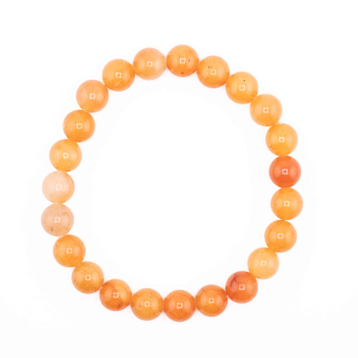 Red Aventurine Metal-Free Stretch Bracelet – 8mm Vitality Stone Jewelry