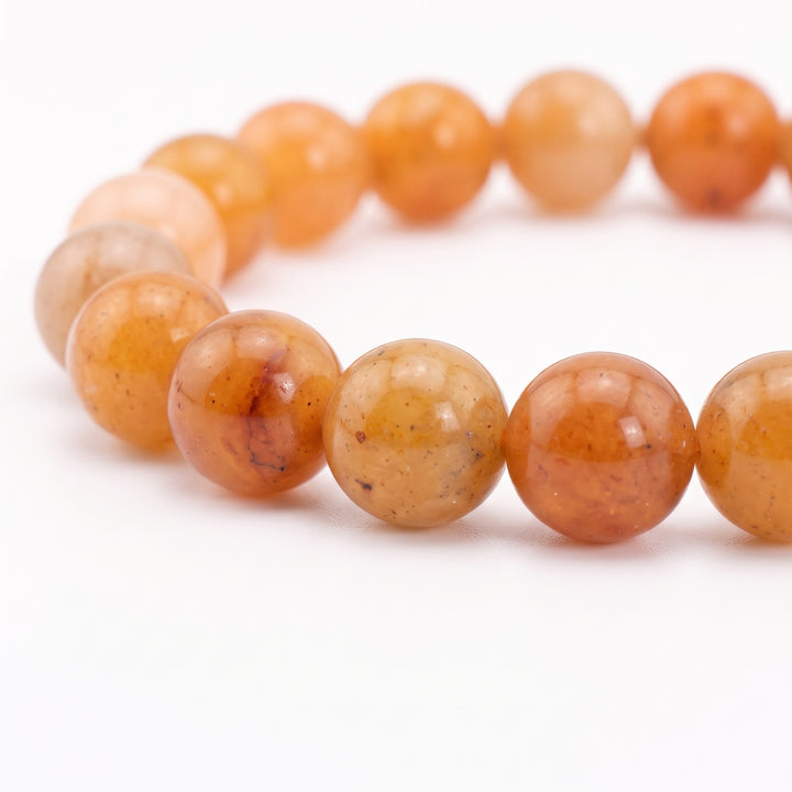 Red Aventurine Metal-Free Stretch Bracelet – 8mm Vitality Stone Jewelry