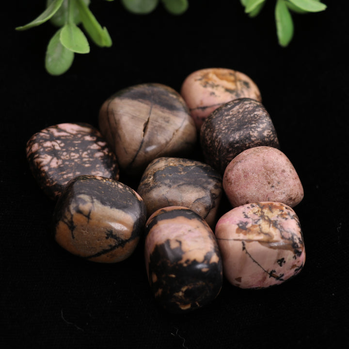 Natural Rhodonite Tumbled Stone - Polished Gemstones for Harmony & Love