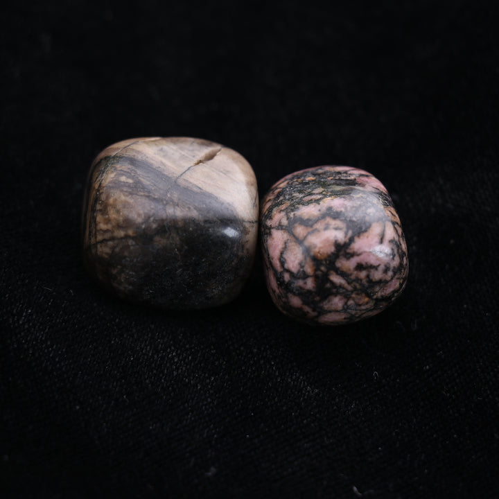 Natural Rhodonite Tumbled Stone - Polished Gemstones for Harmony & Love