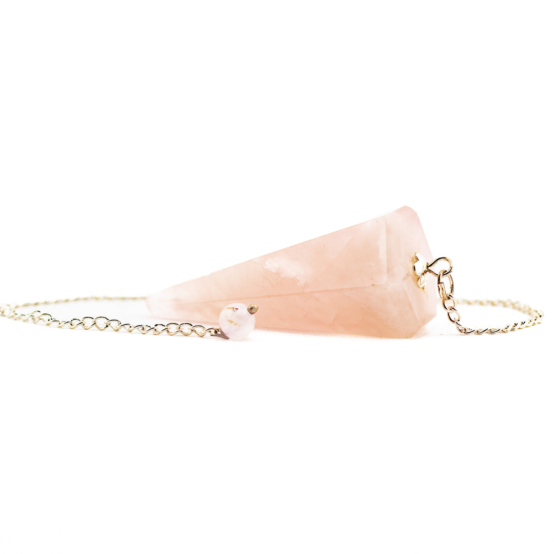 Rose Quartz Pendulum – Heart-Centered Divination Tool for Love, Healing & Inner Clarity