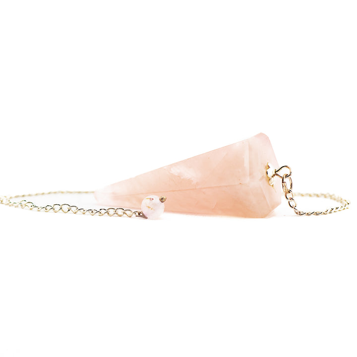 Rose Quartz Pendulum – Heart-Centered Divination Tool for Love, Healing & Inner Clarity