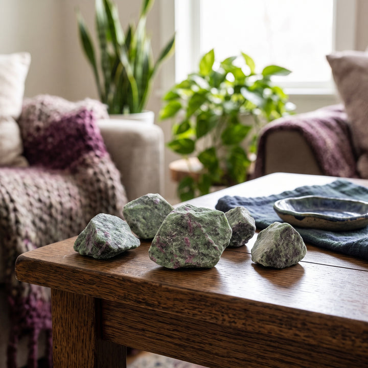 Ruby in Zoisite Rough Stones | Passion & Growth