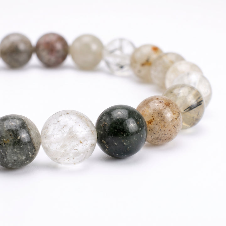Golden Rutilated Quartz Metal-Free Stretch Bracelet – 8mm Illuminating Crystal Jewelry
