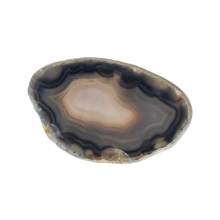 Natural Grey Agate Slice - Balance, Grounding & Spiritual Protection