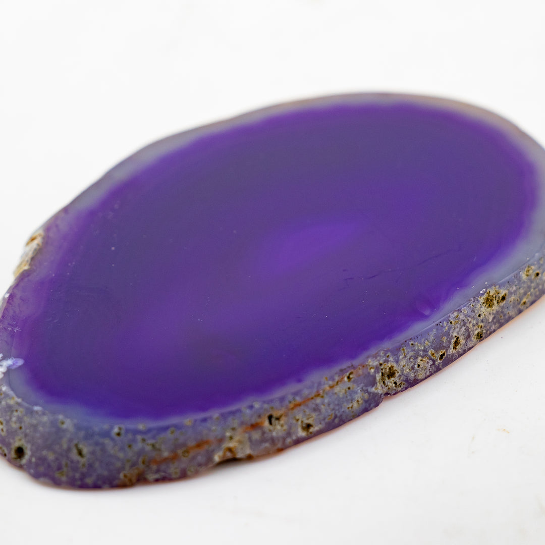 Natural Purple Agate Slice – Balance, Creativity & Spiritual Protection